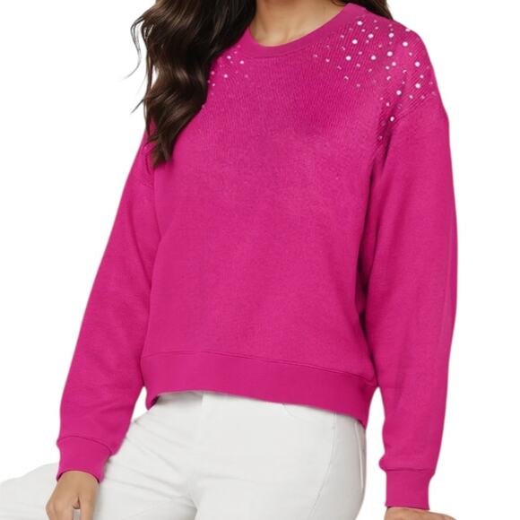 NWOT Wildfox Pink Jewel Bailey Sweater – Sz L - Picture 1 of 8